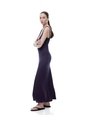 Vestido Largo Lencero Encaje Morado Mujer Purpura de Gef
