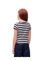 Camiseta Slim Algodón Rayas Niña Azul de Gef