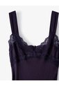 Vestido Largo Lencero Encaje Morado Mujer Purpura de Gef
