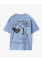 Camiseta Regular Algodón Estampada Hombre Azul de Gef