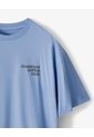 Camiseta Regular Algodón Estampada Hombre Azul de Gef