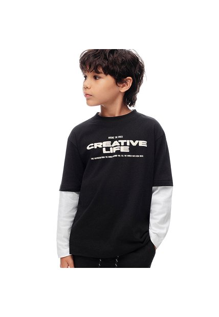 CAMISETA GEF NIÑO LECCO KD NEGRO 799 Talla 10