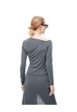 Camibuzo Slim Asimétrico Gris Mujer Gris de Gef