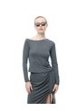 Camibuzo Slim Asimétrico Gris Mujer Gris de Gef