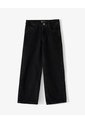 Jean Wide Leg Tiro Medio Brillos Negro Niña Azul de Gef