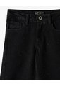 Jean Wide Leg Tiro Medio Brillos Negro Niña Azul de Gef