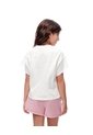 Camiseta Regular Algodón Blanca Estampada Niña Blanco de Gef