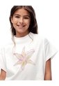 Camiseta Regular Algodón Blanca Estampada Niña Blanco de Gef