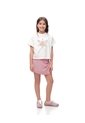Camiseta Regular Algodón Blanca Estampada Niña Blanco de Gef