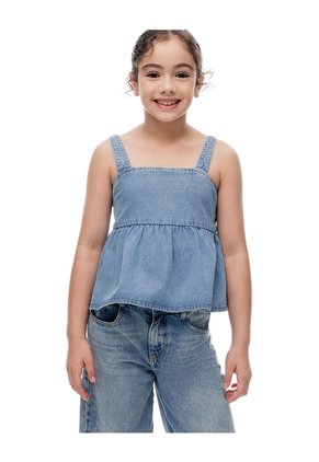 Blusa Regular índigo Medio Niña Azul