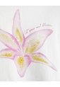 Camiseta Regular Algodón Blanca Estampada Niña Blanco de Gef