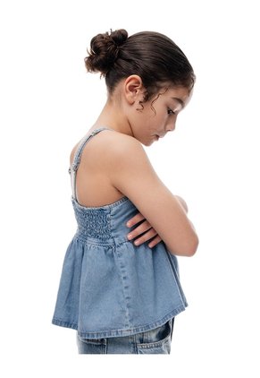 Blusa Regular índigo Medio Niña Azul