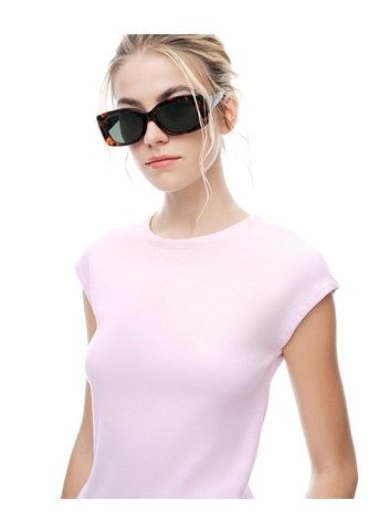 Camiseta Slim Manga Corta Rosada Mujer Rosa Gef