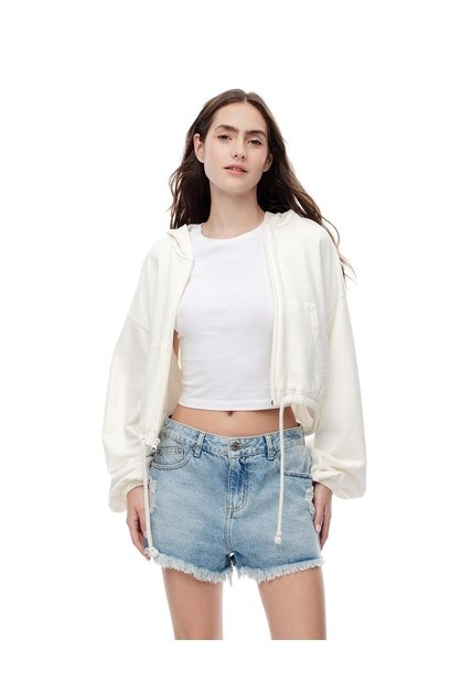 Short Tiro Medio Denim Desgaste índigo Medio Mujer Azul Oscuro