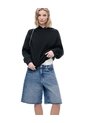 Bermuda Regular Tiro Medio Denim índigo Medio Mujer Azul de Gef