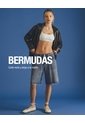 Bermuda Regular Tiro Medio Denim índigo Medio Mujer Azul de Gef