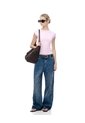 Camiseta Slim Manga Corta Rosada Mujer Rosa de Gef