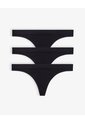Panty Tipo Tanga Seamless Tiro Medio X3unds Negro Mujer Negro de Gef