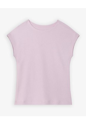 Camiseta Slim Manga Corta Rosada Mujer Rosa