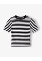 Camiseta Slim Rib Algodón Rayas Mujer Blanco de Gef