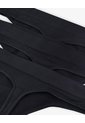 Panty Tipo Tanga Seamless Tiro Medio X3unds Negro Mujer Negro de Gef