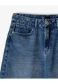 Bermuda Regular Tiro Medio Denim índigo Medio Mujer Azul de Gef