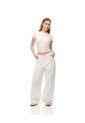Camiseta Crop Slim Habano Mujer Marron de Gef