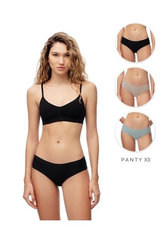 Panty Cachetero Seamless X3unds Surtido Mujer Multicolor Gef