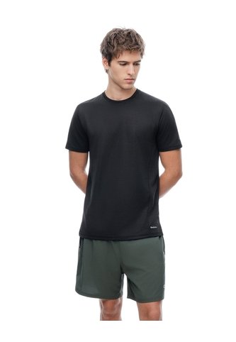 Camiseta Deportiva Control Humedad Negra Hombre Negro Gef