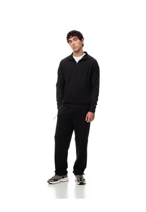 Buzo Relax Tacto Suave Negro Hombre Negro