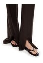 Pantalón Wide Leg Tiro Alto Chocolate Mujer Chocolate de Gef