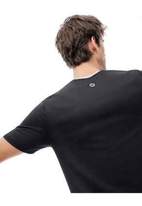 Camiseta Deportiva Control Humedad Negra Hombre Negro