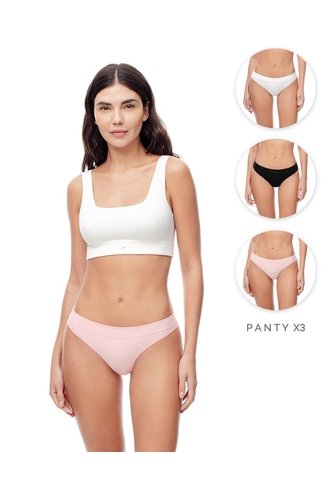 Panty Cachetero Seamless Tiro Medio X3unds Surtido Mujer Multicolor Gef