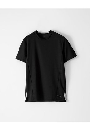 Camiseta Deportiva Control Humedad Negra Hombre Negro
