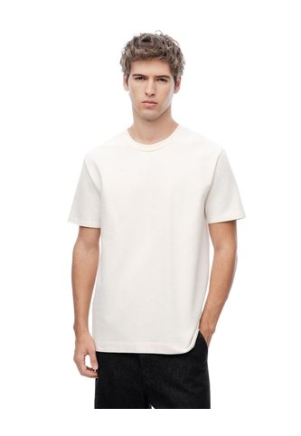 Camiseta Oversize Algodón Vainilla Hombre Beige Gef