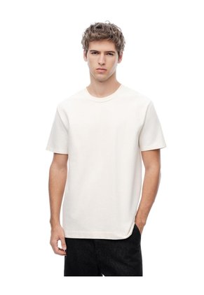 Camiseta Oversize Algodón Vainilla Hombre Beige