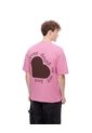 Camiseta Regular Algodón Rosa Estampada Unisex Rosa de Gef