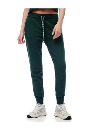 Jogger Tiro Medio Algodón Verde Mujer Verde