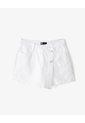 Falda Short Tiro Alto Denim Blanca Mujer Blanco de Gef