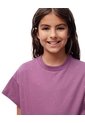 Camiseta Regular Algodón Morada Niña Purpura de Gef