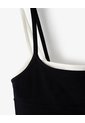 Top Deportivo Soporte Medio Negro Mujer Negro de Gef