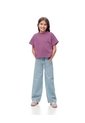 Camiseta Regular Algodón Morada Niña Purpura de Gef