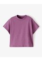 Camiseta Regular Algodón Morada Niña Purpura de Gef