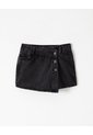 Falda Short Denim Negra Niña Azul de Gef