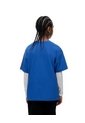 Camiseta Oversize Algodón Estampada Niño Azul de Gef