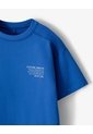 Camiseta Oversize Algodón Estampada Niño Azul de Gef
