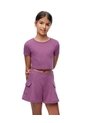 Camiseta Regular Corta Morada Niña Purpura de Gef