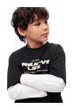 Camibuzo Regular Algodón Estampado Niño Negro de Gef