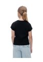 Camiseta Slim Manga Corta Negra Niña Negro de Gef