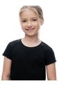 Camiseta Slim Manga Corta Negra Niña Negro de Gef